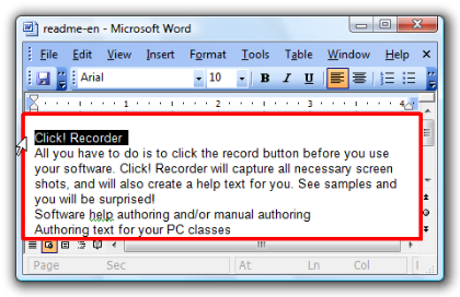 Click  [Microsoft Word Document].